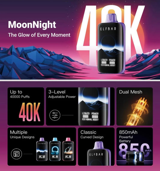 Elfbar Moonlight 40000 Puffs 5% Disposable Vape in Dubai UAE
