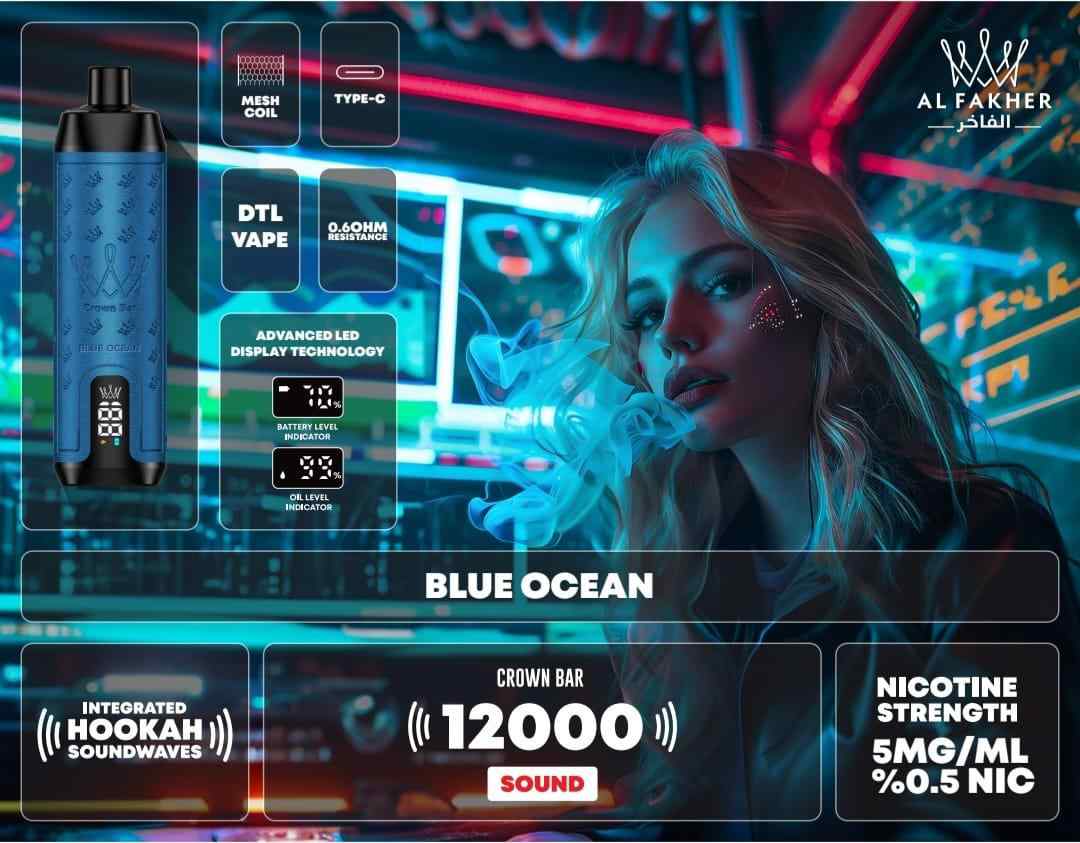 Al Fakher Crown Bar 12000 Puffs Disposable Vape in Dubai UAE