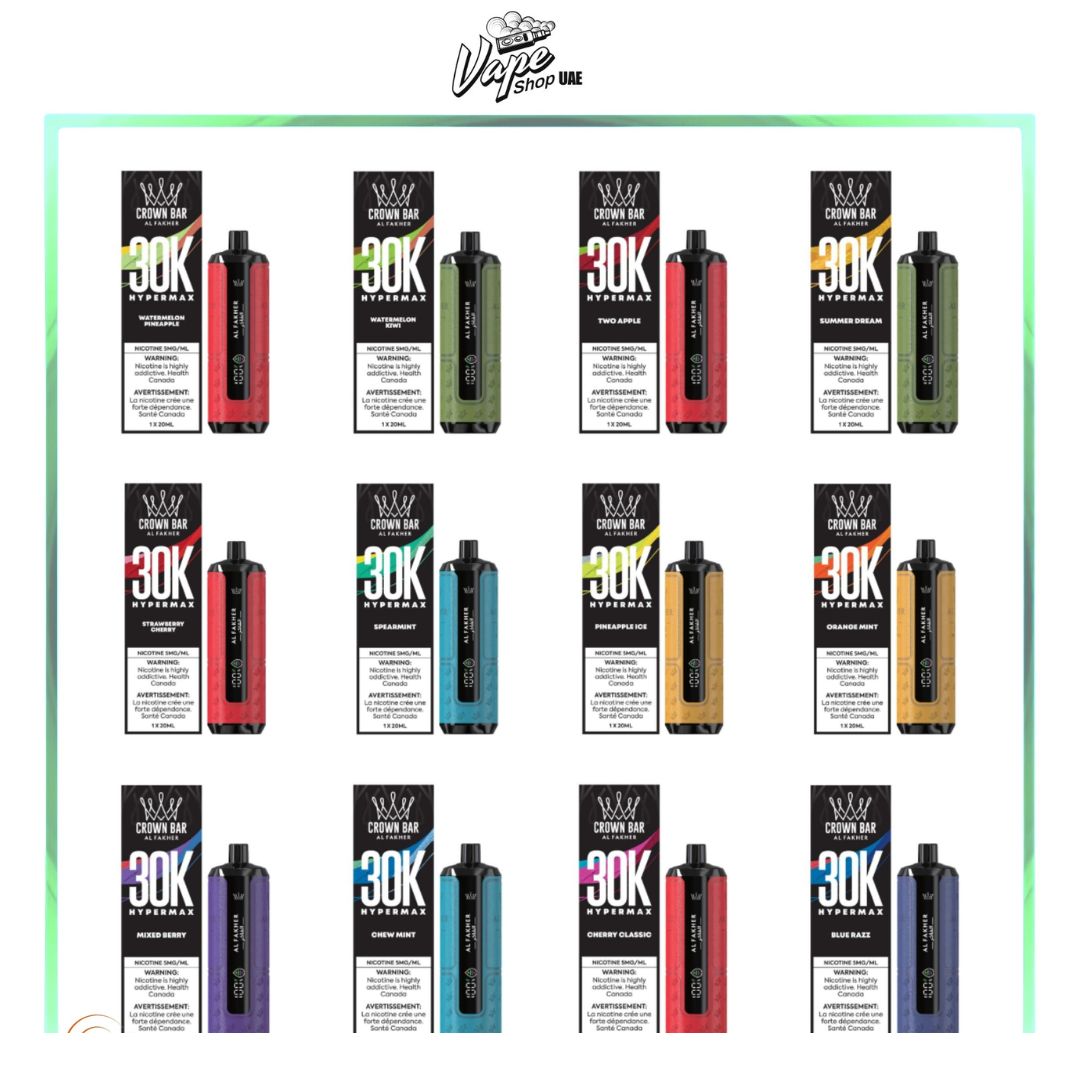 AL FAKHER Crown Bar HYPER MAX 30000 Puffs Disposable Vape in UAE
