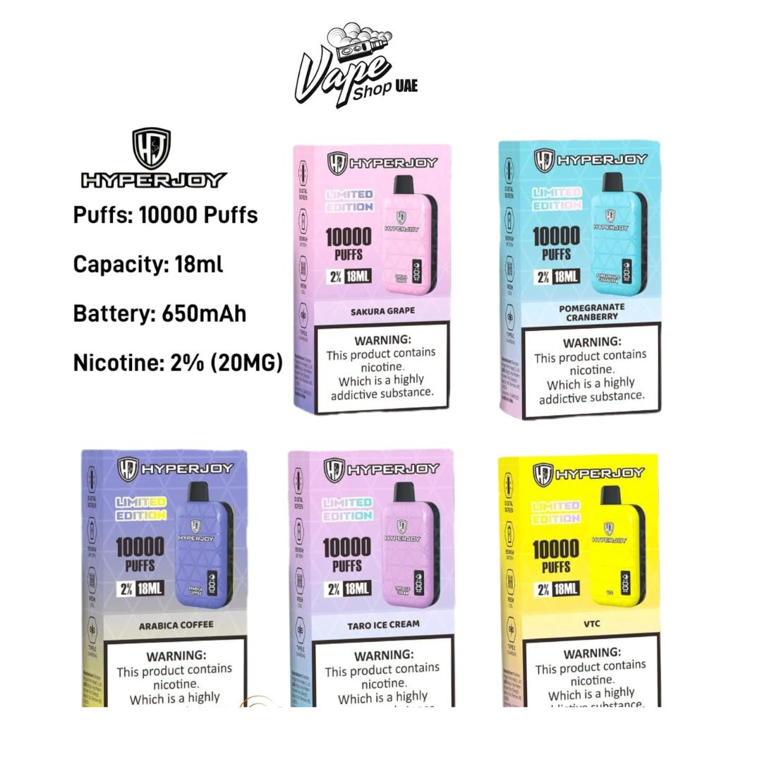 HYPERJOY Limited Edition 10000 Puffs Disposable Vape In UAE