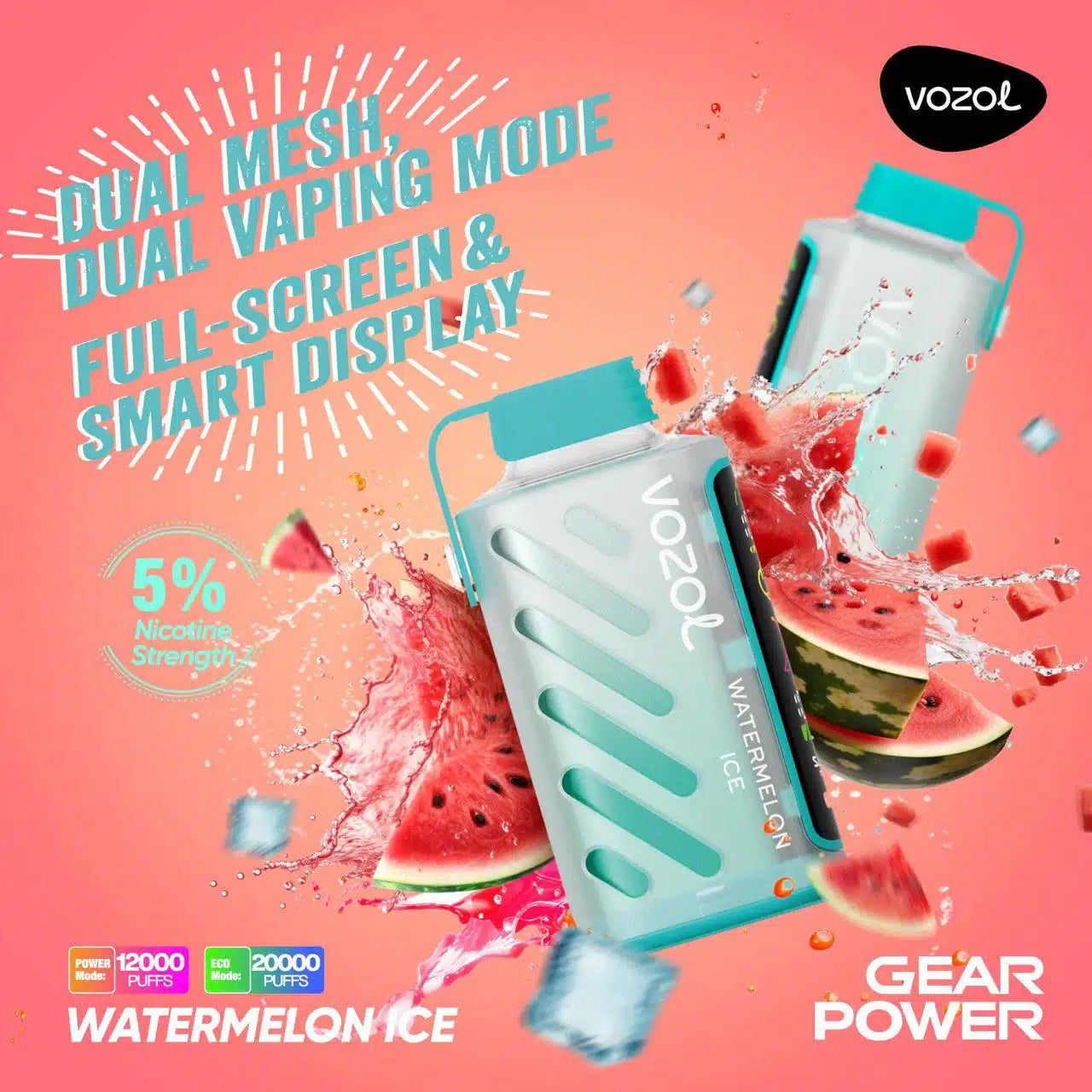 VOZOL Gear Power 20000 Puffs Disposable Vape In UAE