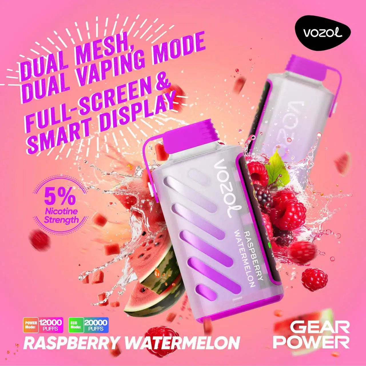 VOZOL Gear Power 20000 Puffs Disposable Vape In UAE
