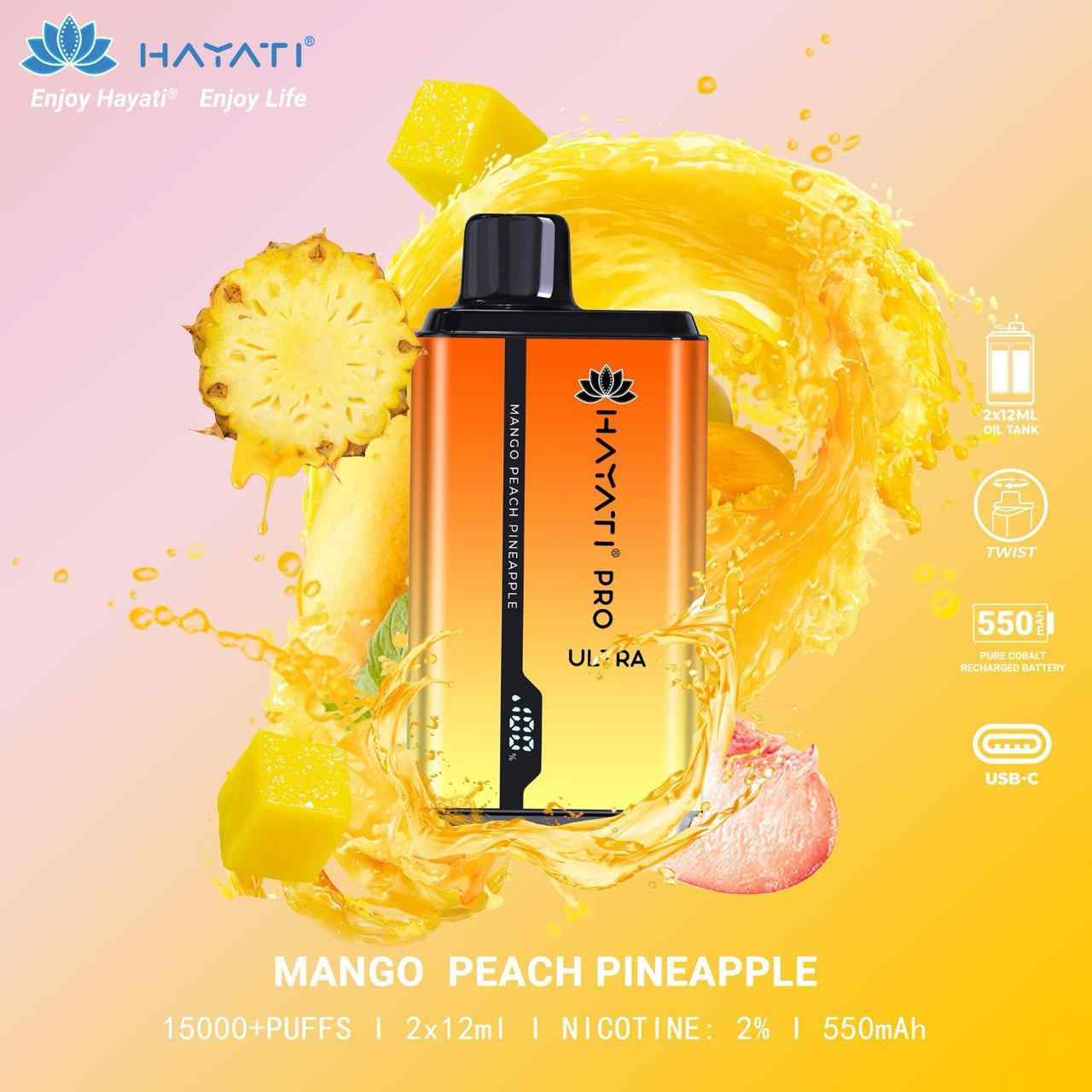Hayati Pro Ultra 15000 Puffs Disposable Vape In Dubai UAE