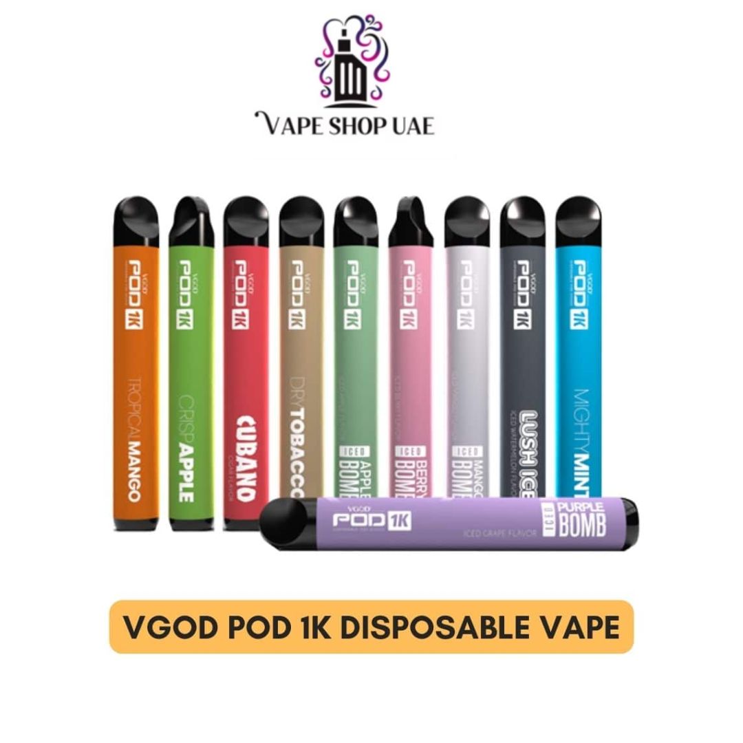 Vgod Pod 1k 1500 Puffs Disposable Vape In Dubai UAE