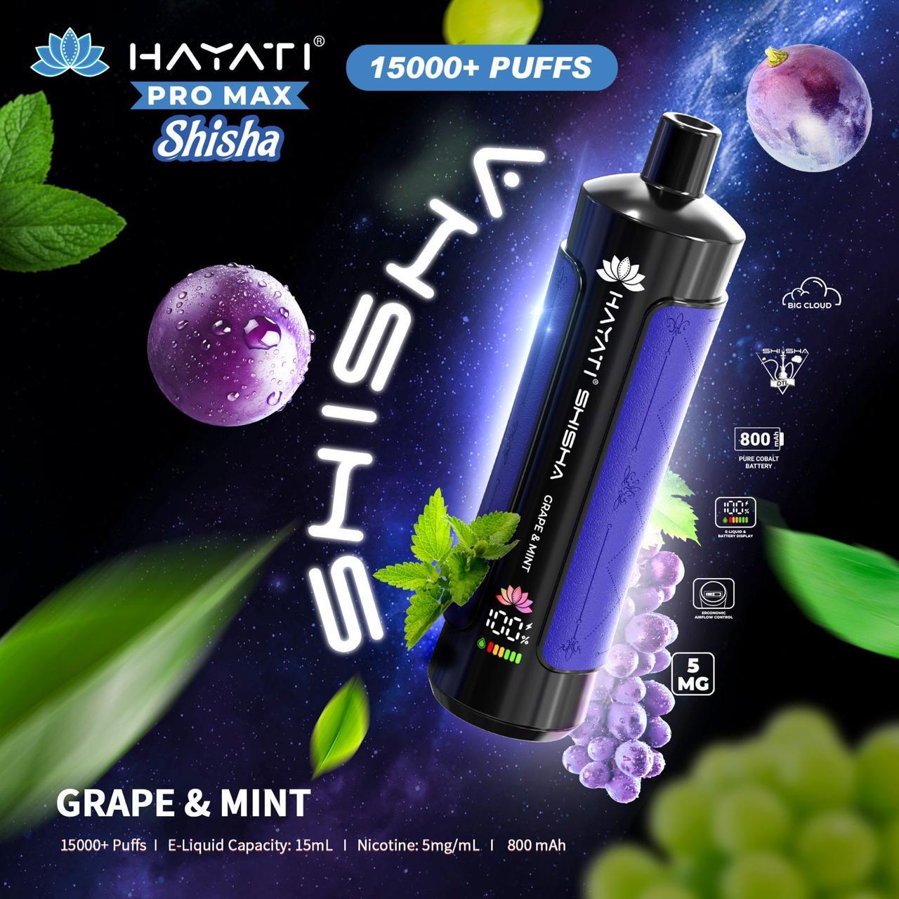 Hayati Pro Max Shisha 15000 Puffs Disposable Vape In Dubai UAE