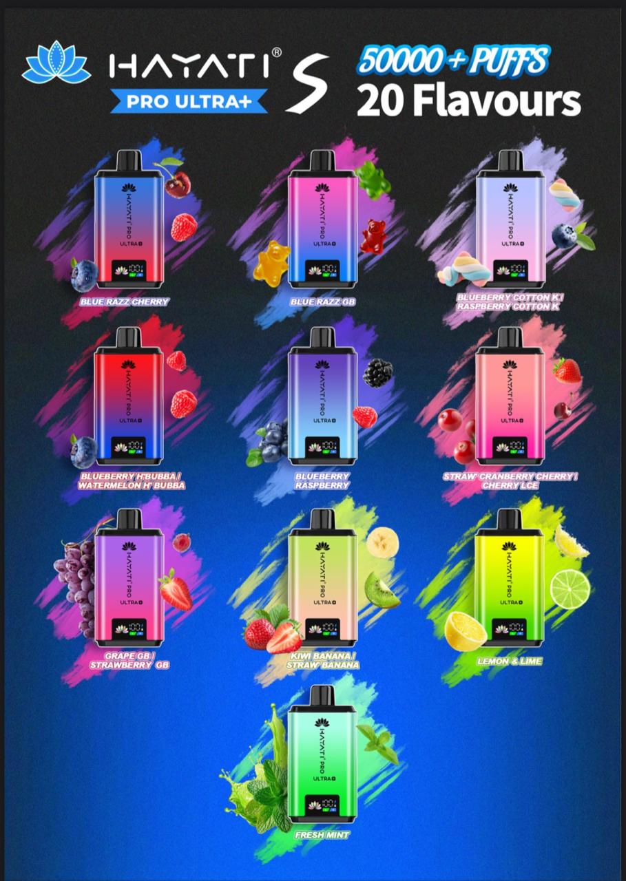 HAYATI Pro Ultra 50000 Puffs Disposable Vape in Dubai UAE