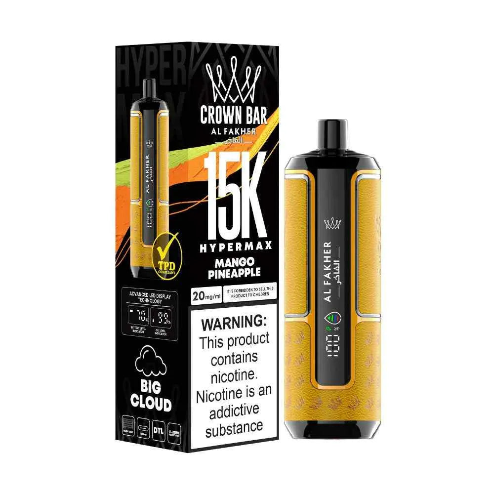 Al Fakher Crown Bar Hypermax 15000 Puffs Disposable Vape in Dubai UAE