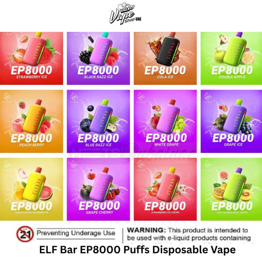 ELF Bar EP8000 Puffs Disposable Vape 20mg in Dubai UAE