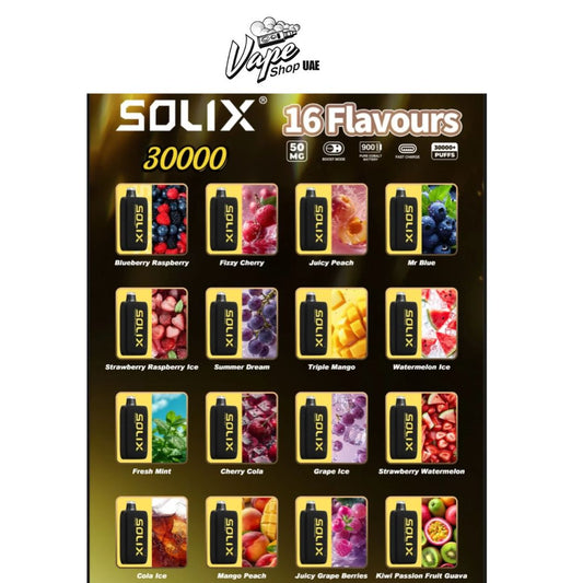 Hayati Solix 30000 Puffs Disposable Vape Golden Edition In UAE