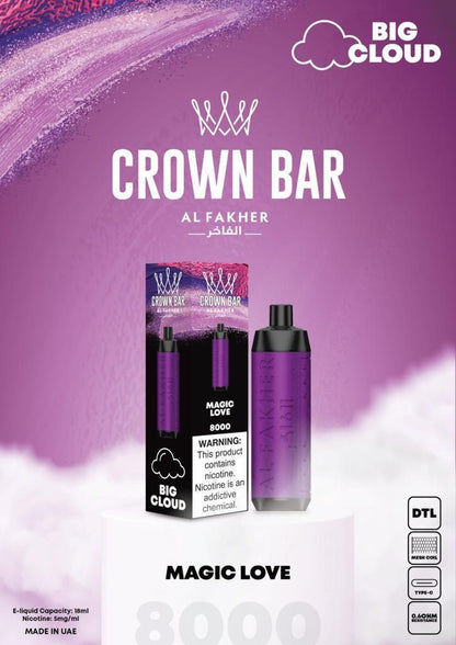 Al Fakher Crown Bar 8000 PUFFS Disposable Vape