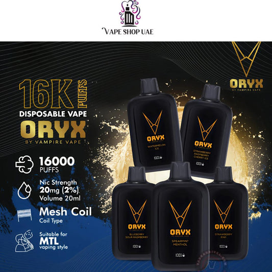 ORYX 16000 Puffs Disposable Vape In Dubai UAE
