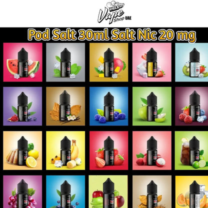 Pod Salt 20mg Nic Salt E-Juice 30ml All Flavors in Dubai UAE