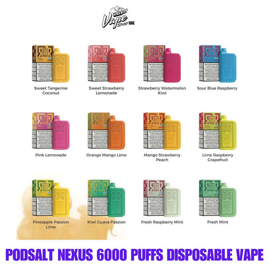 PodSalt Nexus 6000 Puffs Disposable Vape in Dubai UAE