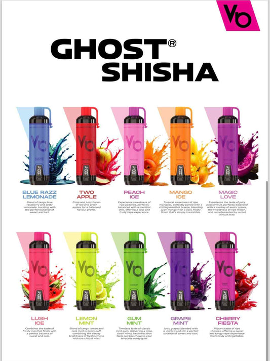 VAPES BARS Ghost Shisha 15000 Puffs Disposable Vape in Dubai UAE