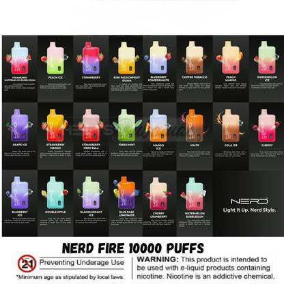 Best Nerd Fire 10000 Puffs 20mg Disposable Vape In Dubai UAE