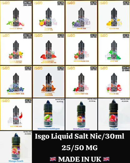Best Isgo Saltnic 30ml 25 & 50mg E-liquid In Dubai UAE