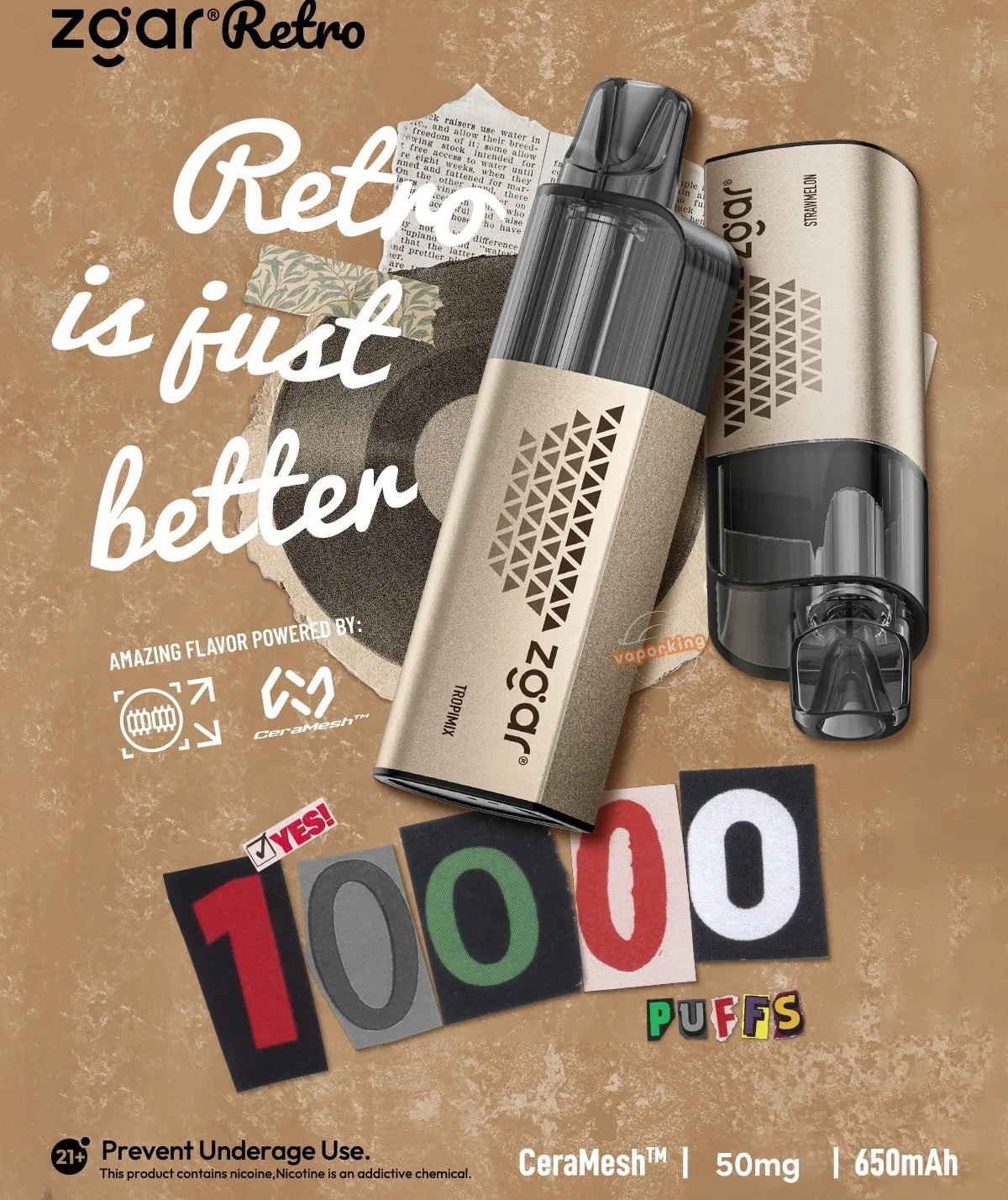 ZGAR Retro 10000 Puffs Disposable Vape In Dubai UAE
