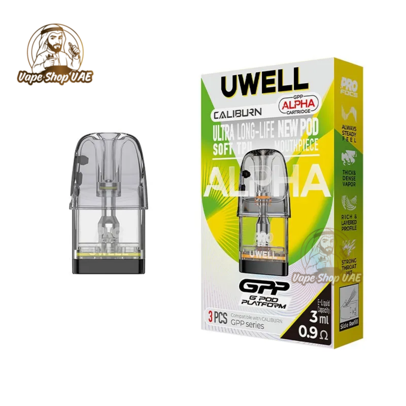 UWELL GPP ALPHA POD 3ML refillable cartridge