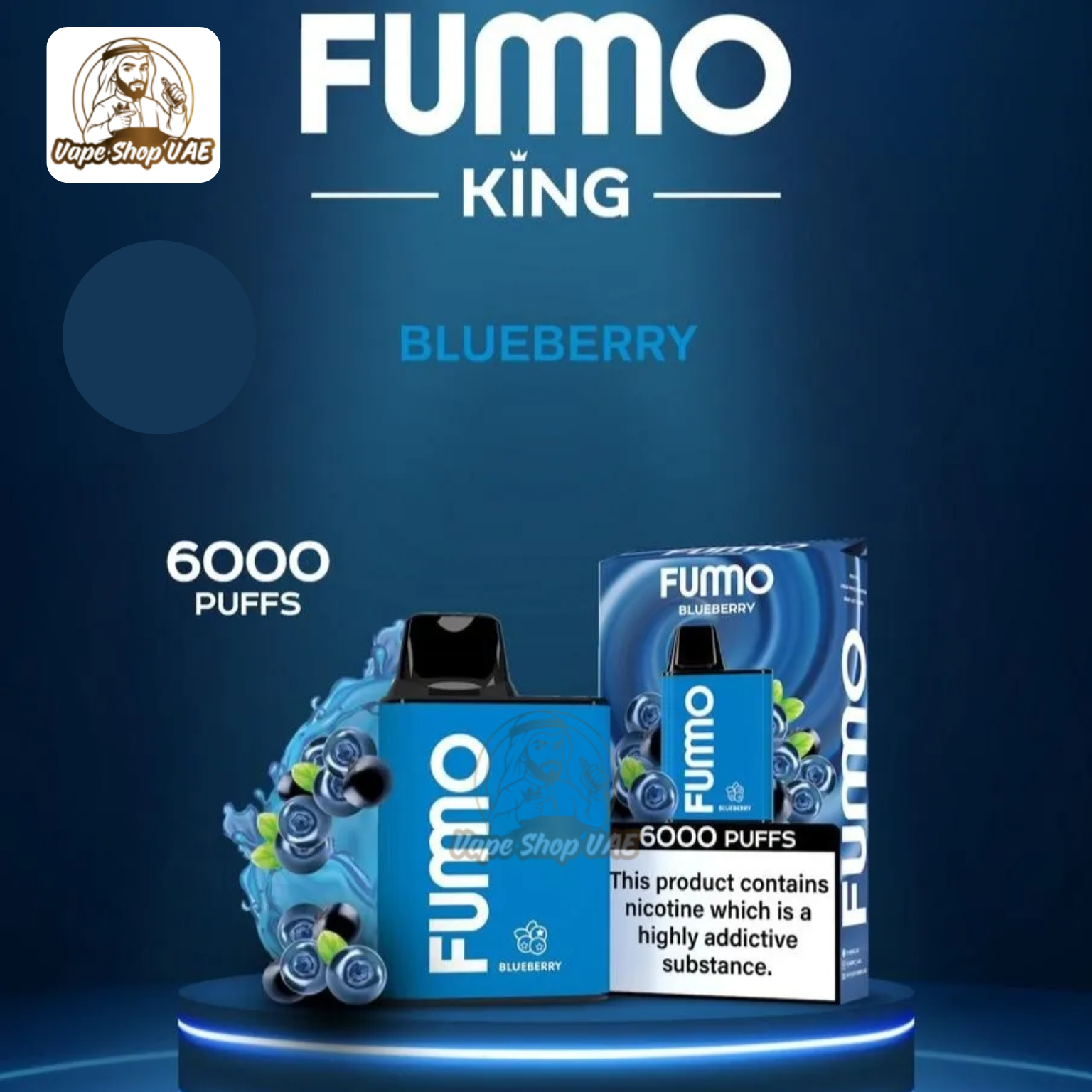 Fummo King 6000 Puffs vape device with 2% nicotine salt in UAE