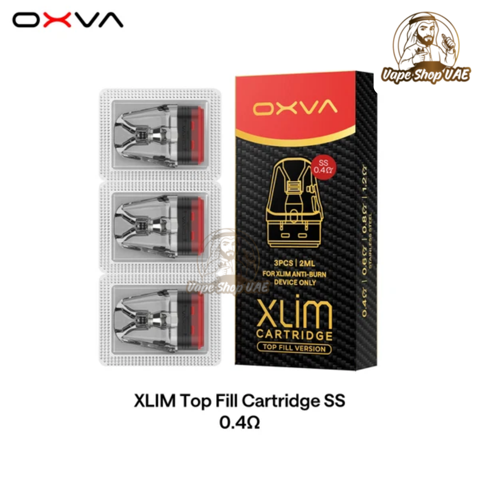 OXVA XLIM SS POD 2 ML Top Fill cartridge