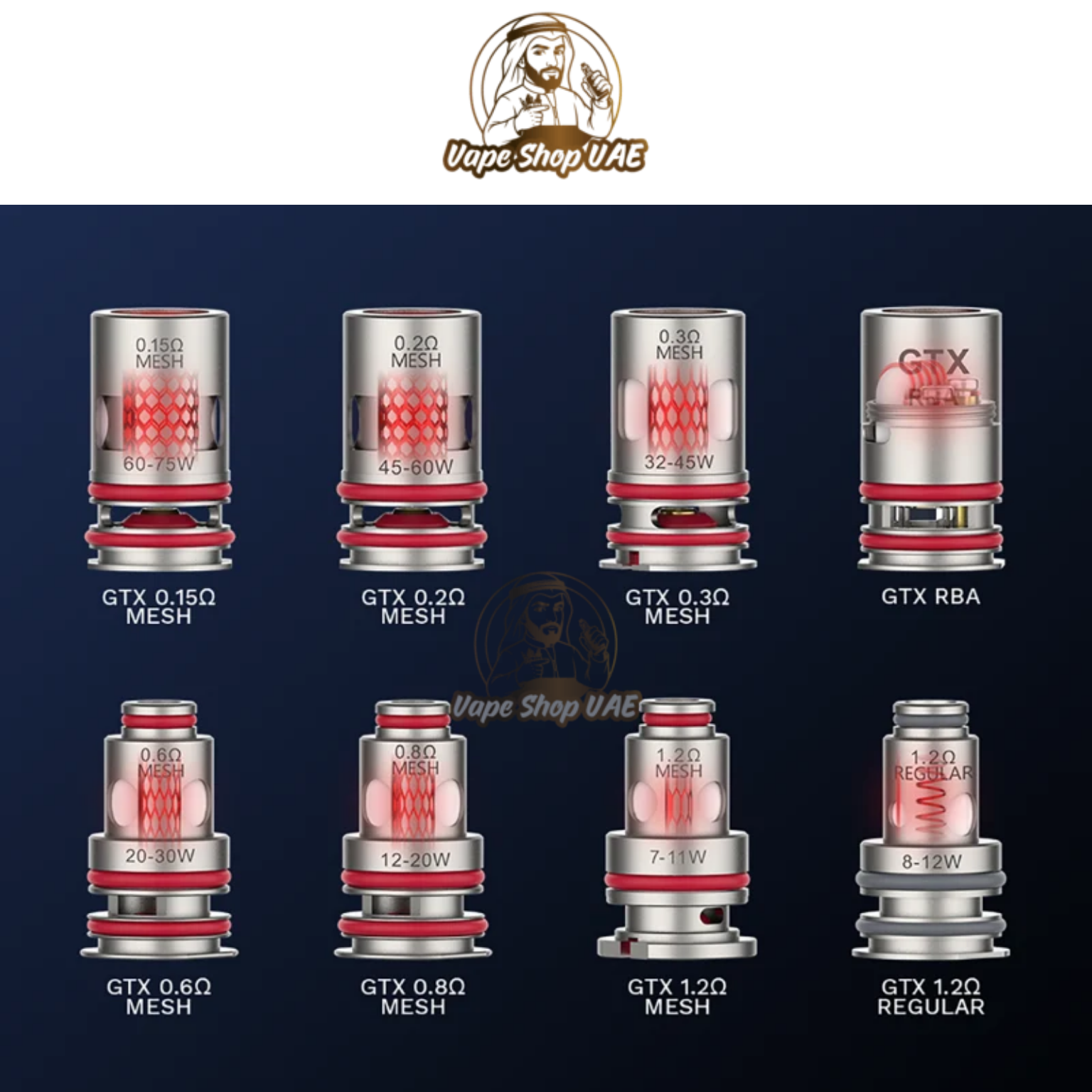 Vaporesso GTX Mesh Coil 5pcs replacement coils in UAE